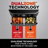 12L Dual Zone Digital Air Fryer with 2 Drawers – 6-in-1, Oil-Free Cooking, Air Fry, Max Crisp, Roast, Bake, Reheat & Dehydrate – Black — thumbnail 5